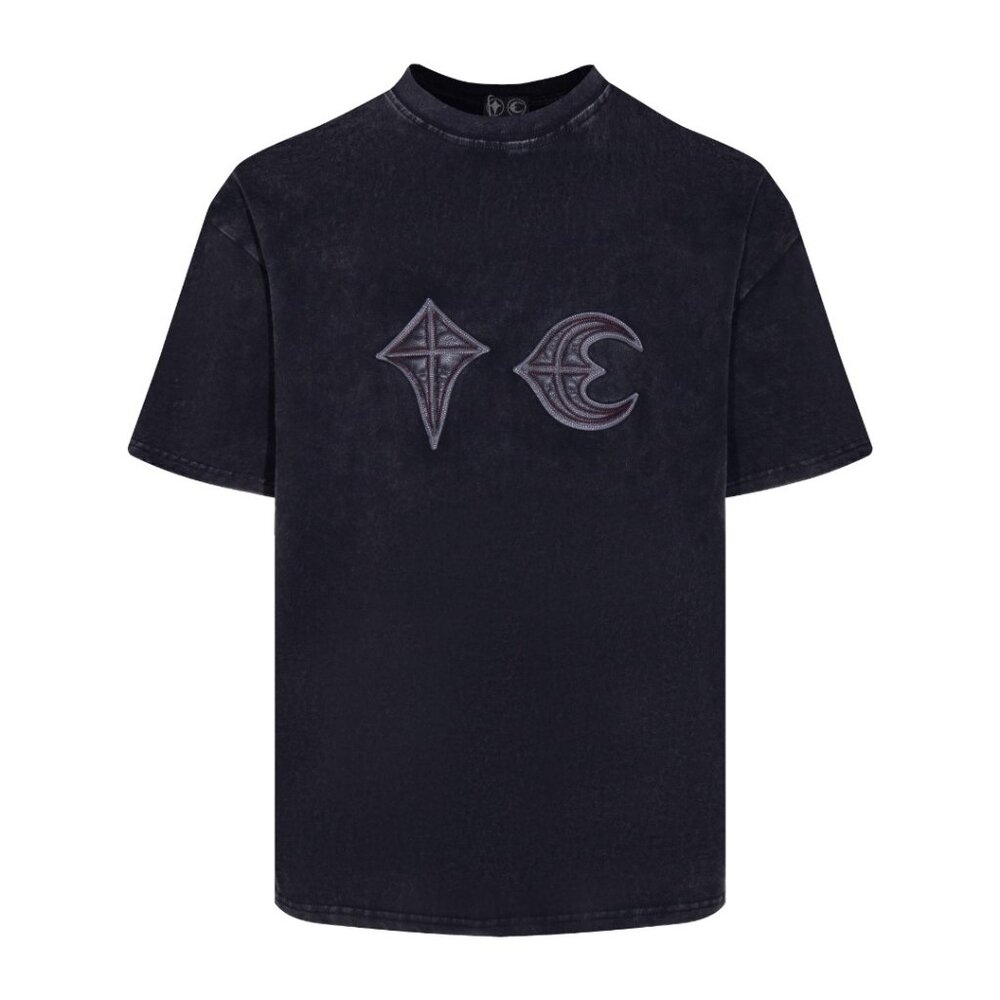 Thug Club Black T Shirt With Distinctive Embroidered Graphics